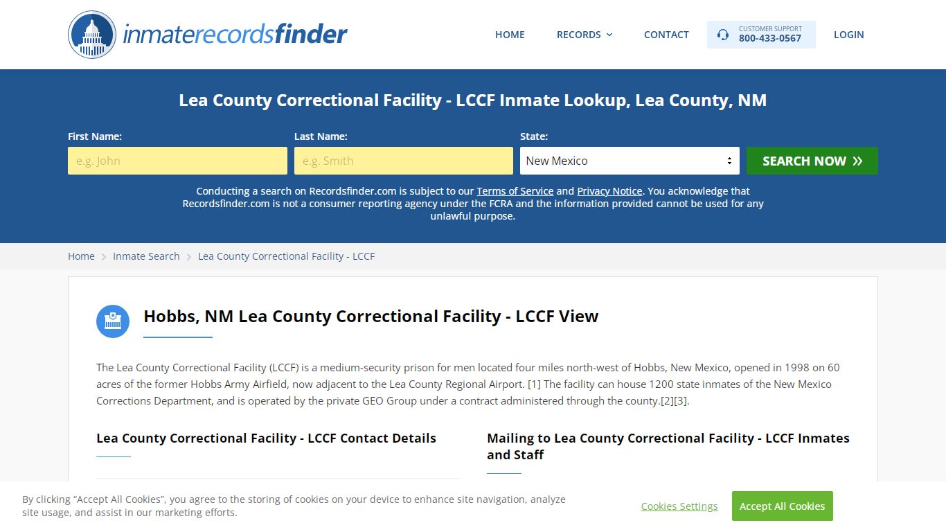 Lea County Correctional Facility - LCCF Roster & Inmate ...