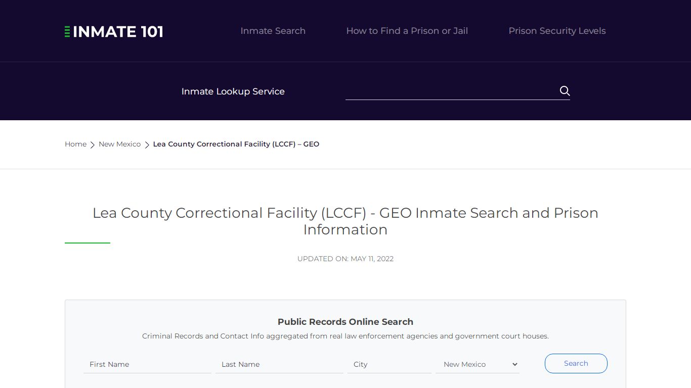 Lea County Correctional Facility (LCCF) - GEO Inmate ...